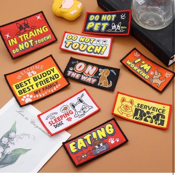 Other - Service Dog Patch Set 9 pcs dog patches for harness in different styles